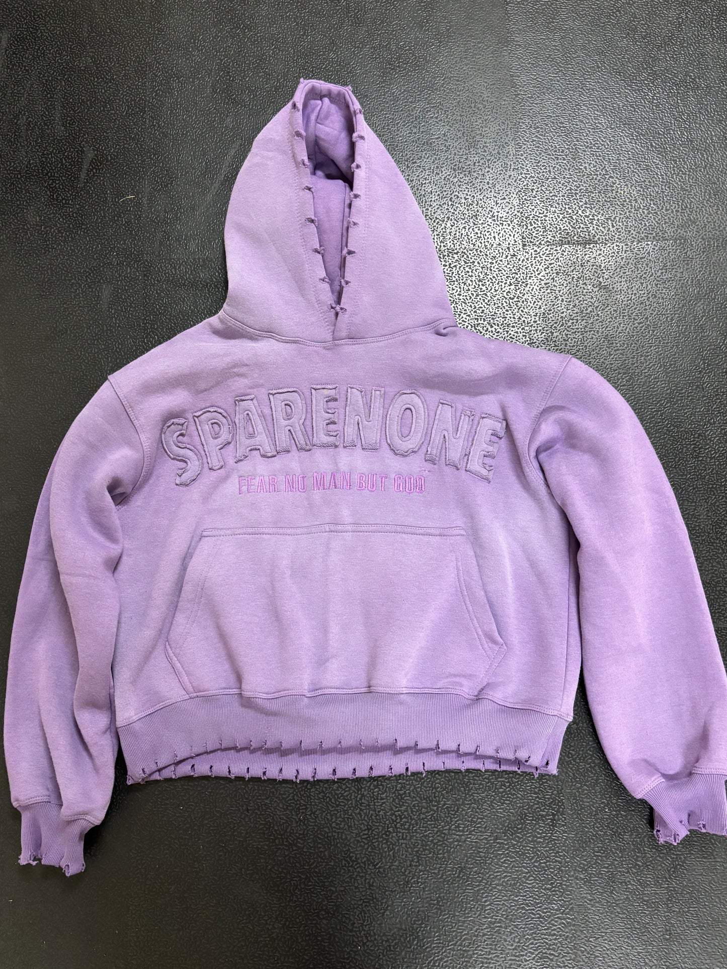 Purple Fear No Man But God Hoodie